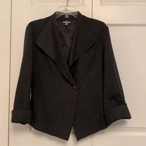 J. Jill Black Heather Blazer Jacket 3/4 Length Sleeves Size 6 Like New